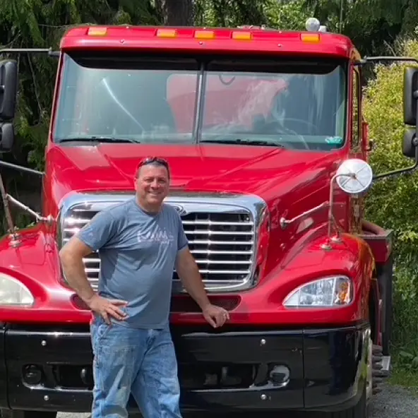 Nick with red truck